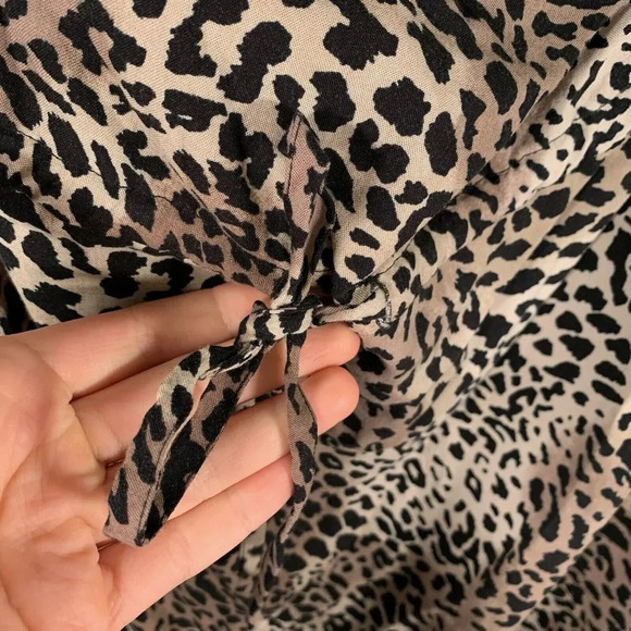 MODA International Mini Dress Women's Medium Brown Cheetah Print Strapless - Picture 5 of 7